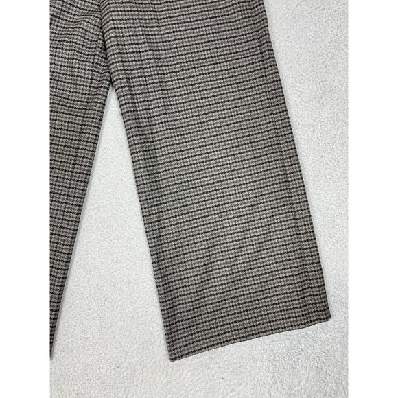 Zara Womens Size M Gray Houndstooth Wide Leg Cropped Pants - Picture 10 of 11
